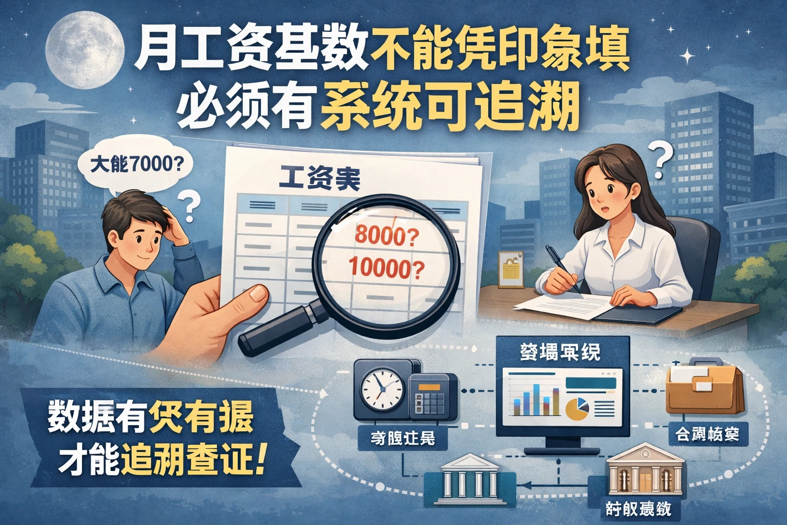 月工资基数不能凭印象填,必须有系统可追溯