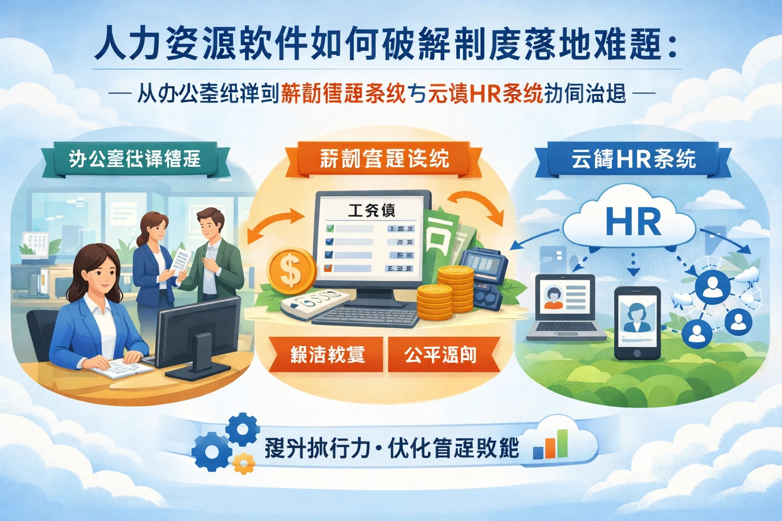 人力资源软件如何破解制度落地难题：从办公室纪律到薪酬管理系统与云端HR系统协同治理