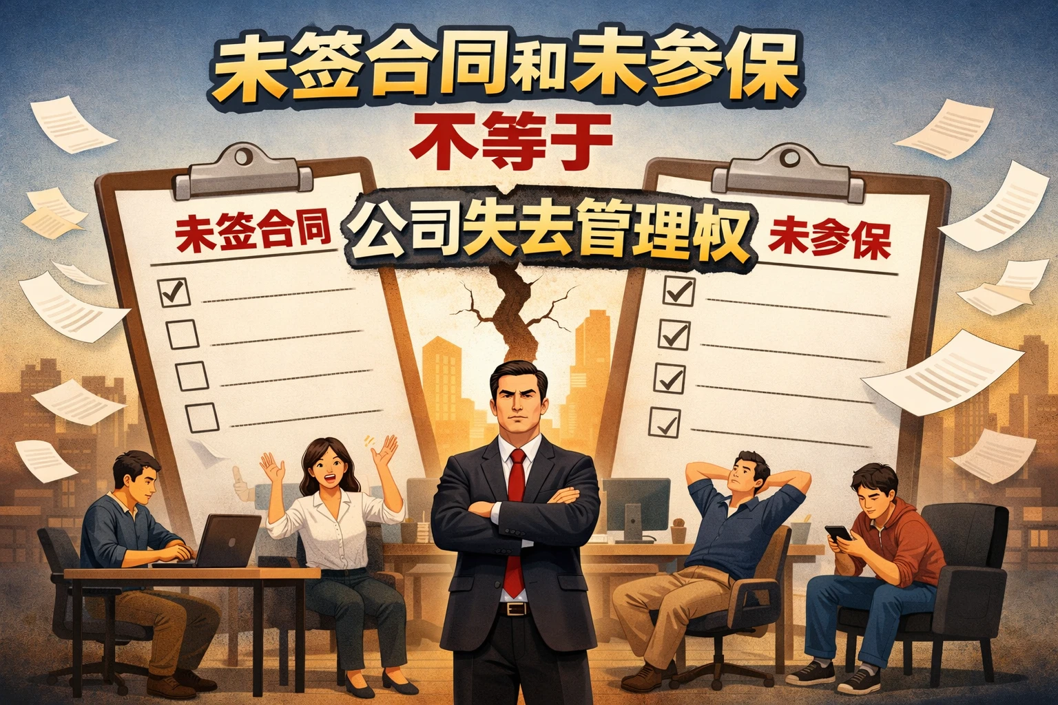 未签合同和未参保,不等于公司失去管理权