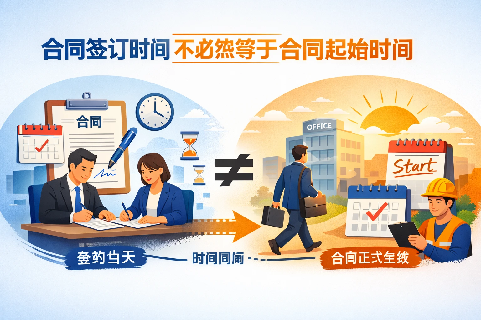 合同签订时间不必然等于合同起始时间