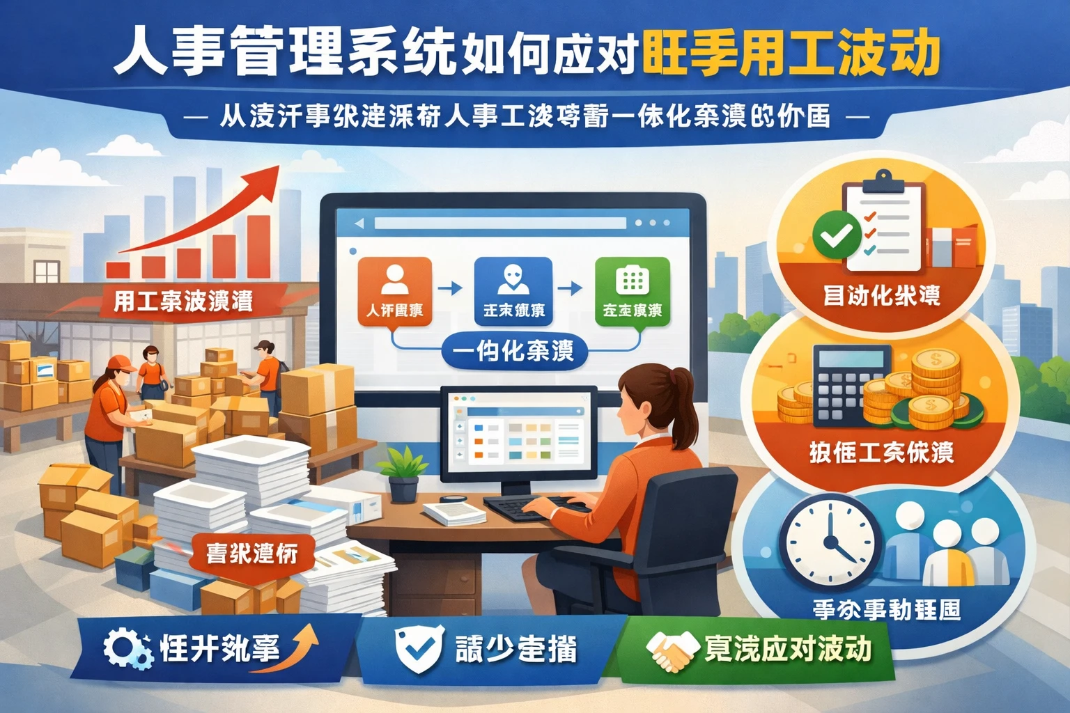 人事管理系统如何应对旺季用工波动：从设计需求堆积看人事工资考勤一体化系统的价值