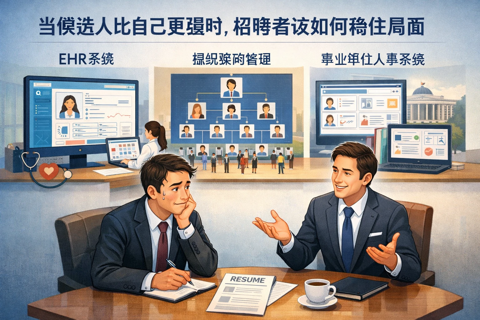 ehr系统、组织架构管理系统与事业单位人事系统：当候选人比自己更强时，招聘者该如何稳住局面