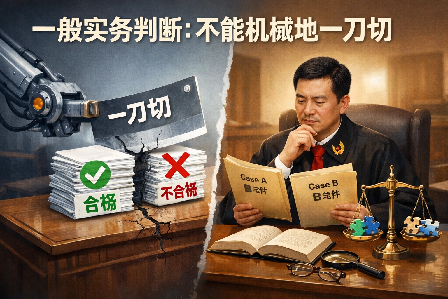 一般实务判断：不能机械地一刀切