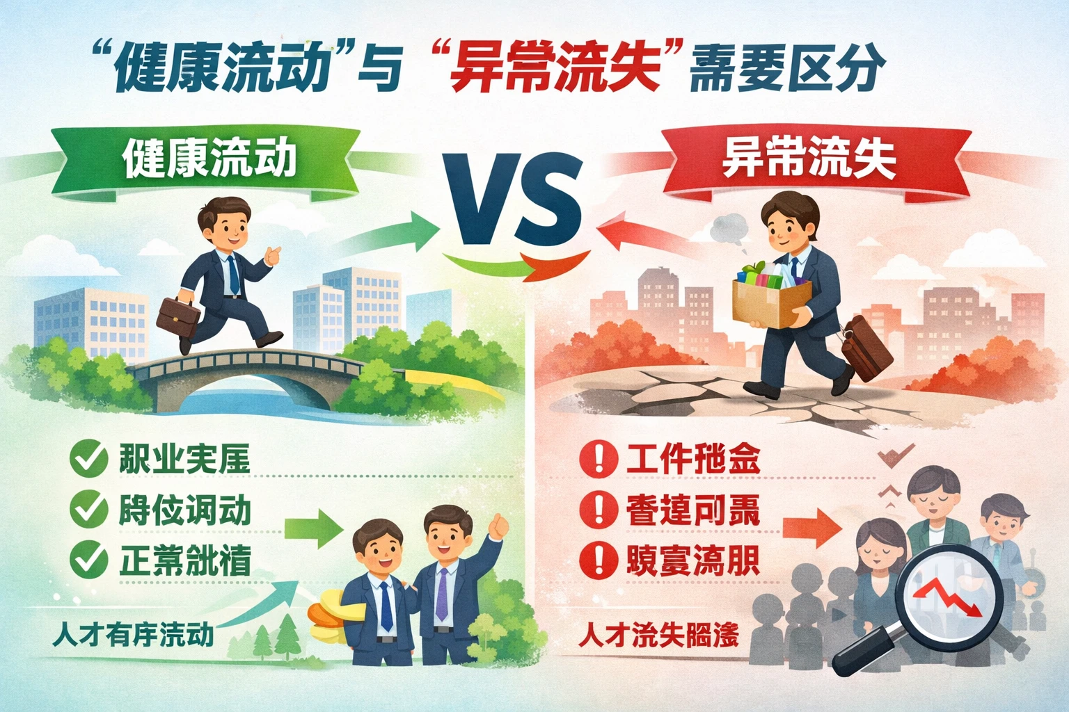 “健康流动”与“异常流失”需要区分