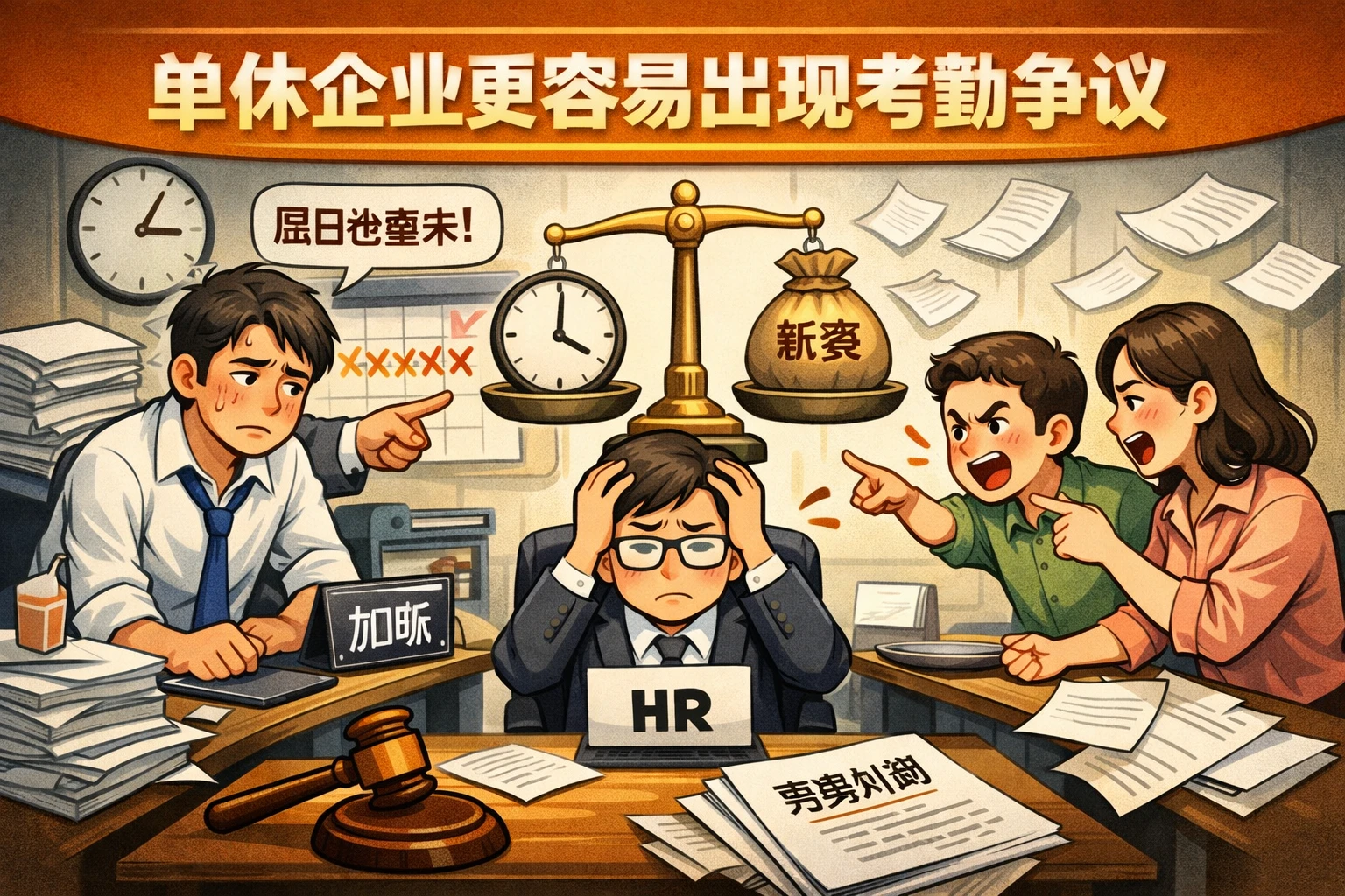 单休企业更容易出现考勤争议