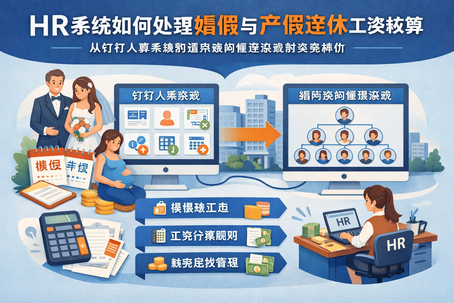 HR系统如何处理婚假与产假连休工资核算：从钉钉人事系统到组织架构管理系统的实务解析