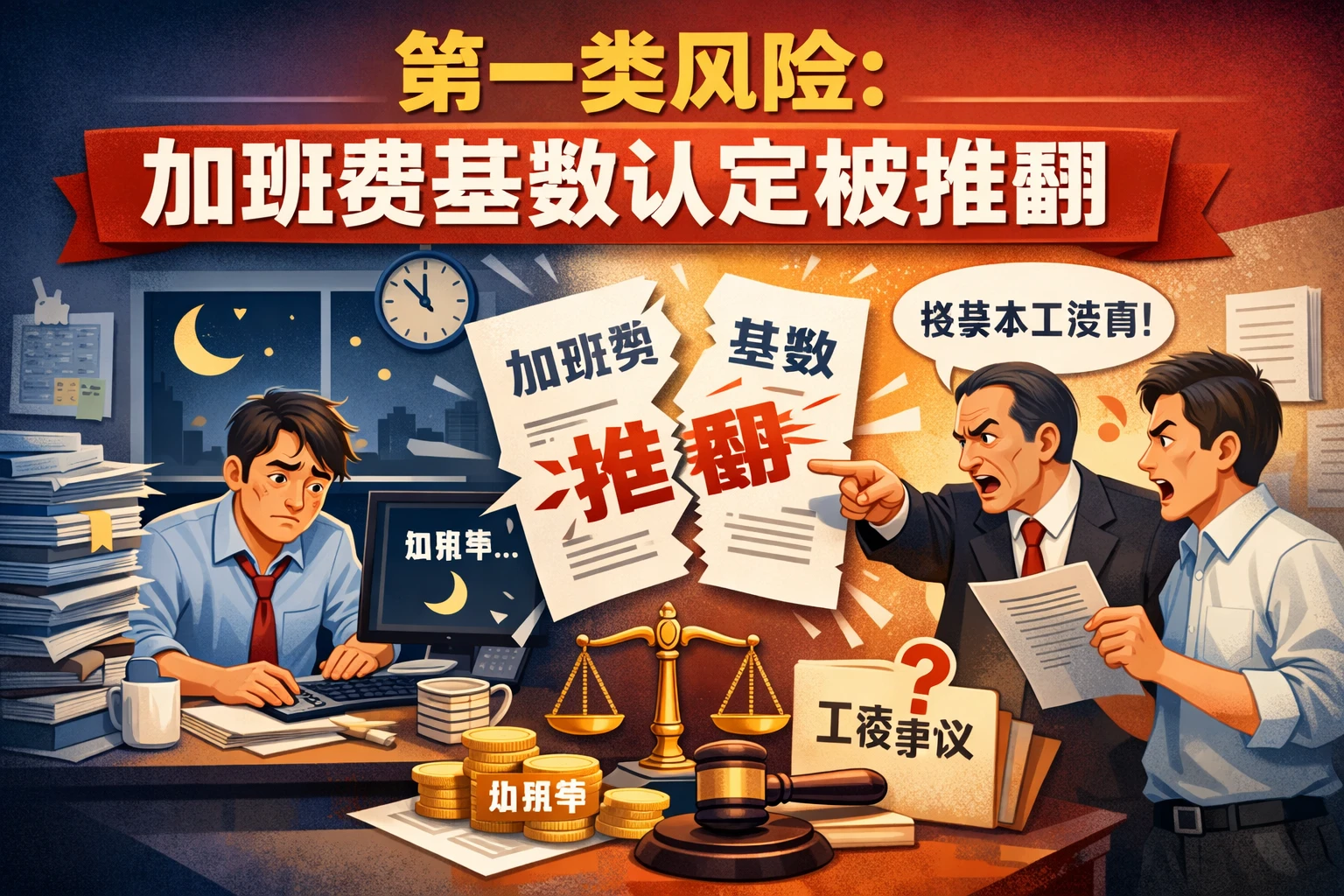 第一类风险：加班费基数认定被推翻