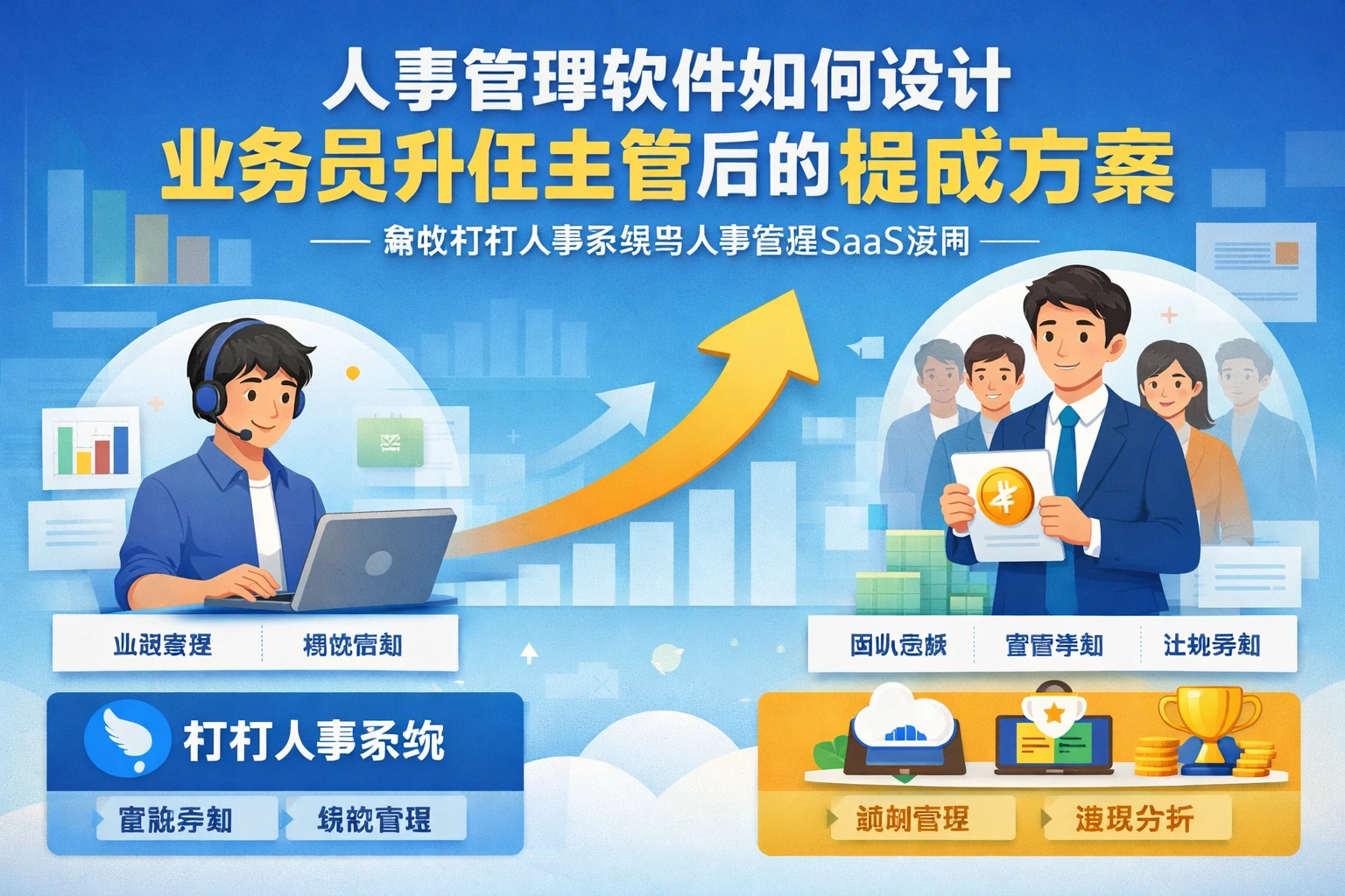 人事管理软件如何设计业务员升任主管后的提成方案——兼谈钉钉人事系统与人事管理SaaS应用