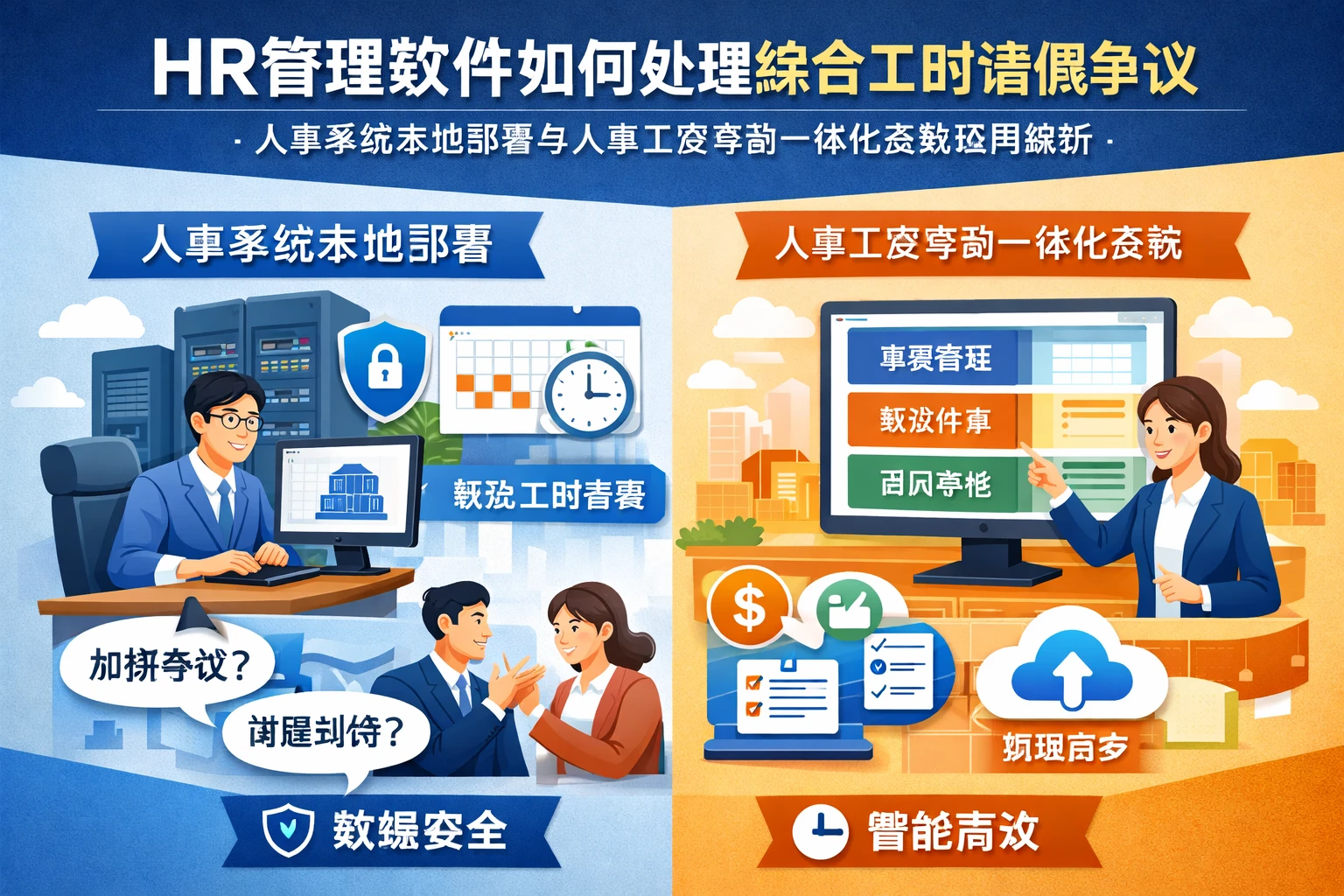 HR管理软件如何处理综合工时请假争议：人事系统本地部署与人事工资考勤一体化系统应用解析