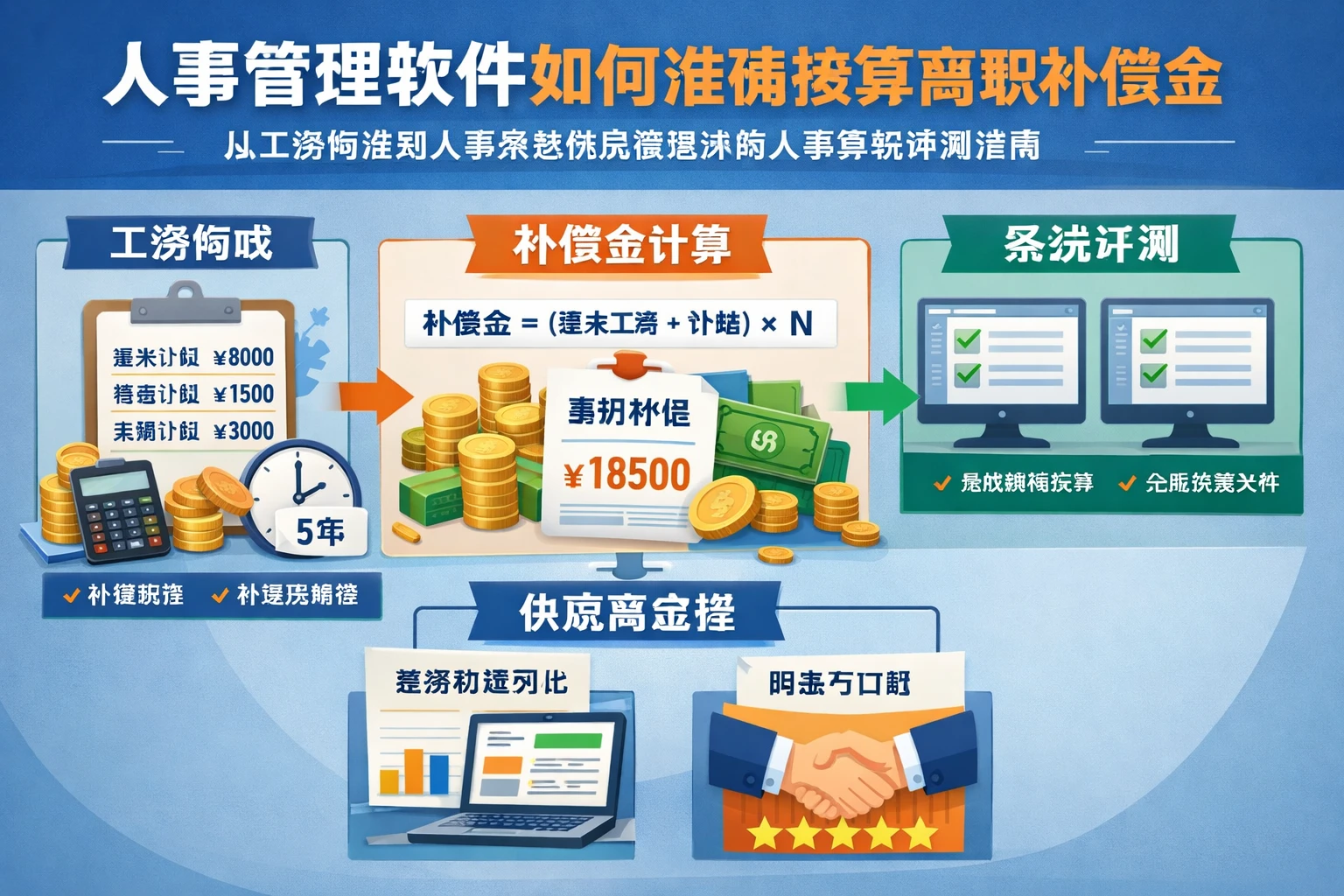人事管理软件如何准确核算离职补偿金：从工资构成到人事系统供应商选择的人事系统评测指南