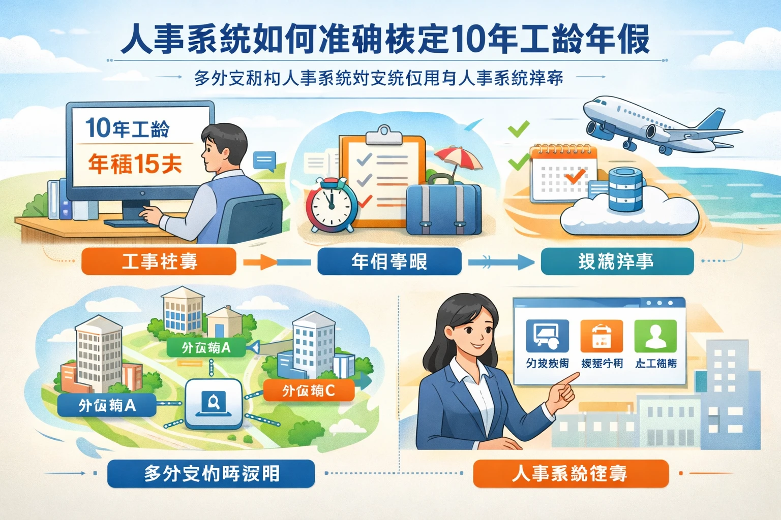 人事系统如何准确核定10年工龄年假,多分支机构人事系统的实务应用与人事系统推荐