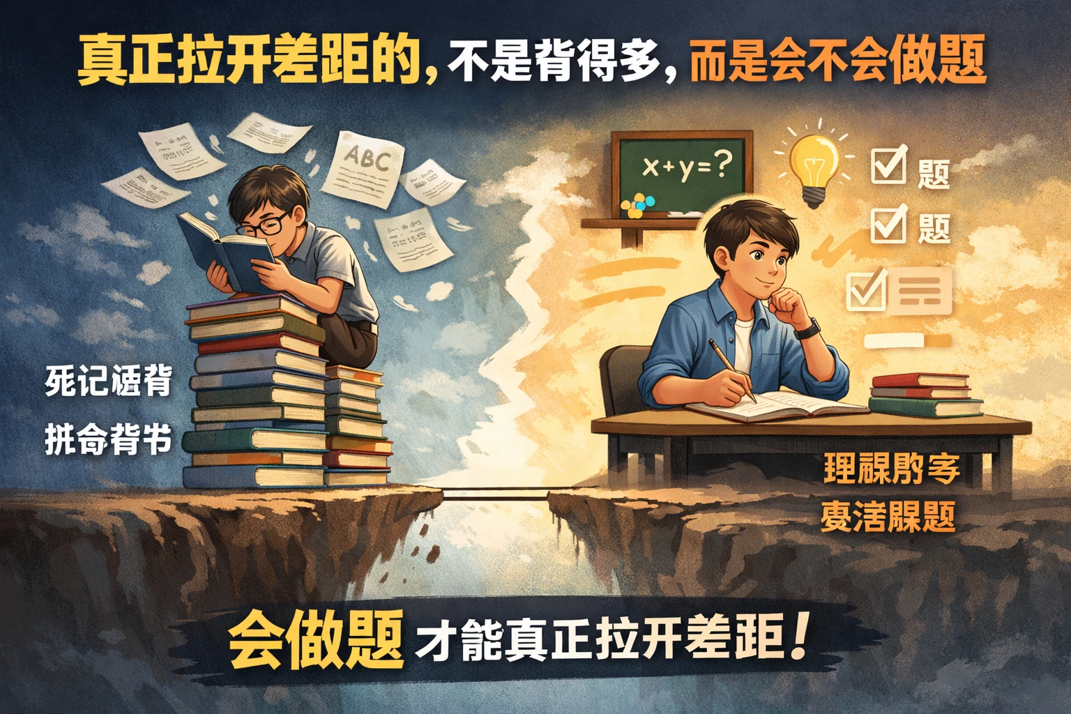 真正拉开差距的，不是背得多，而是会不会做题