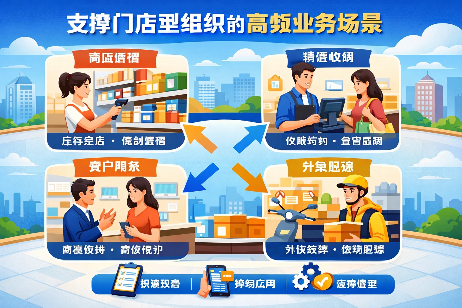 支撑门店型组织的高频业务场景