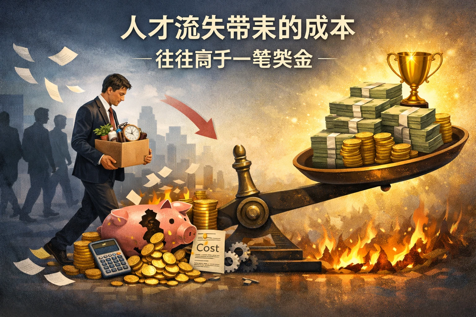 人才流失带来的成本，往往高于一笔奖金