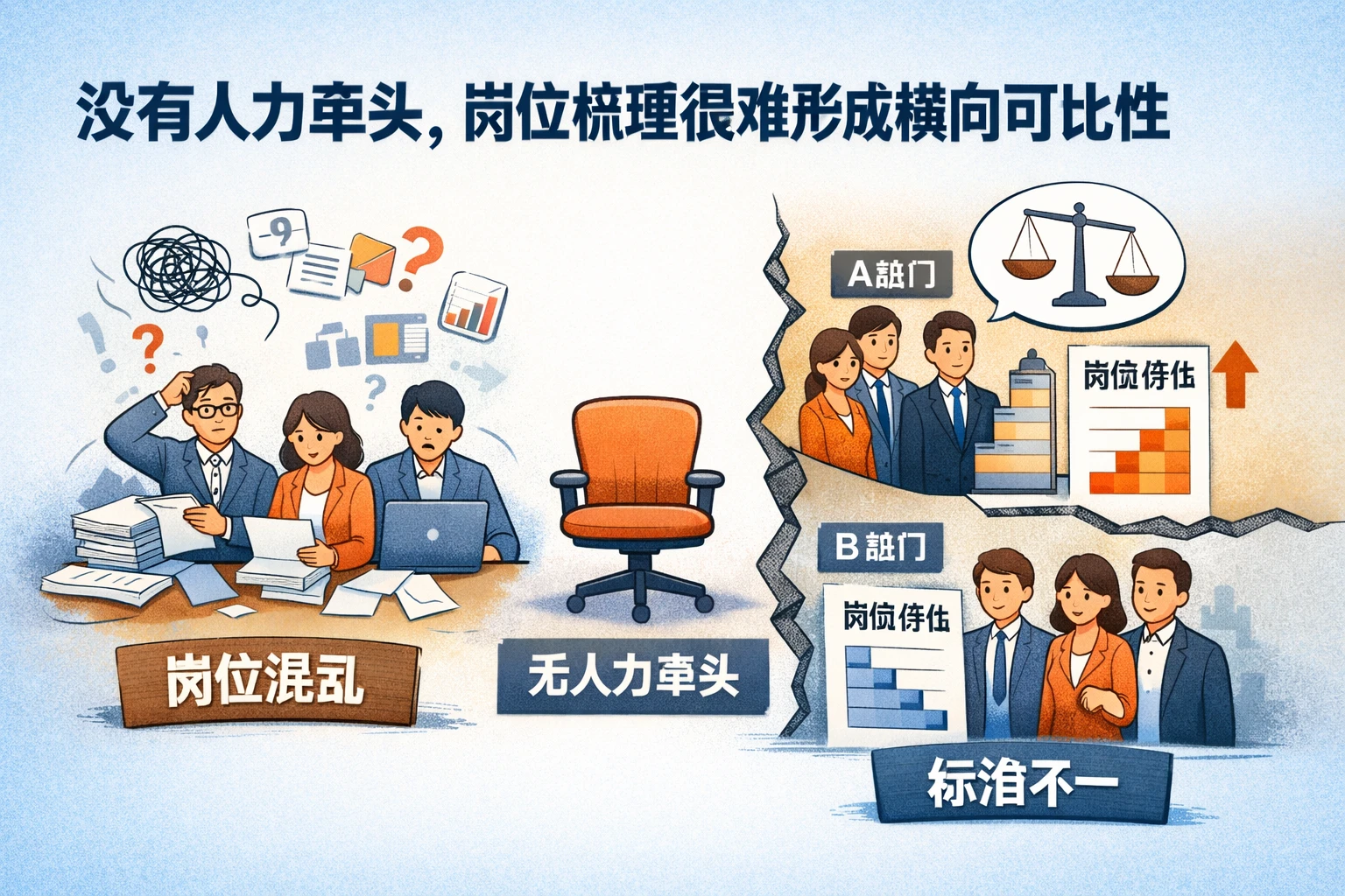 没有人力牵头，岗位梳理很难形成横向可比性