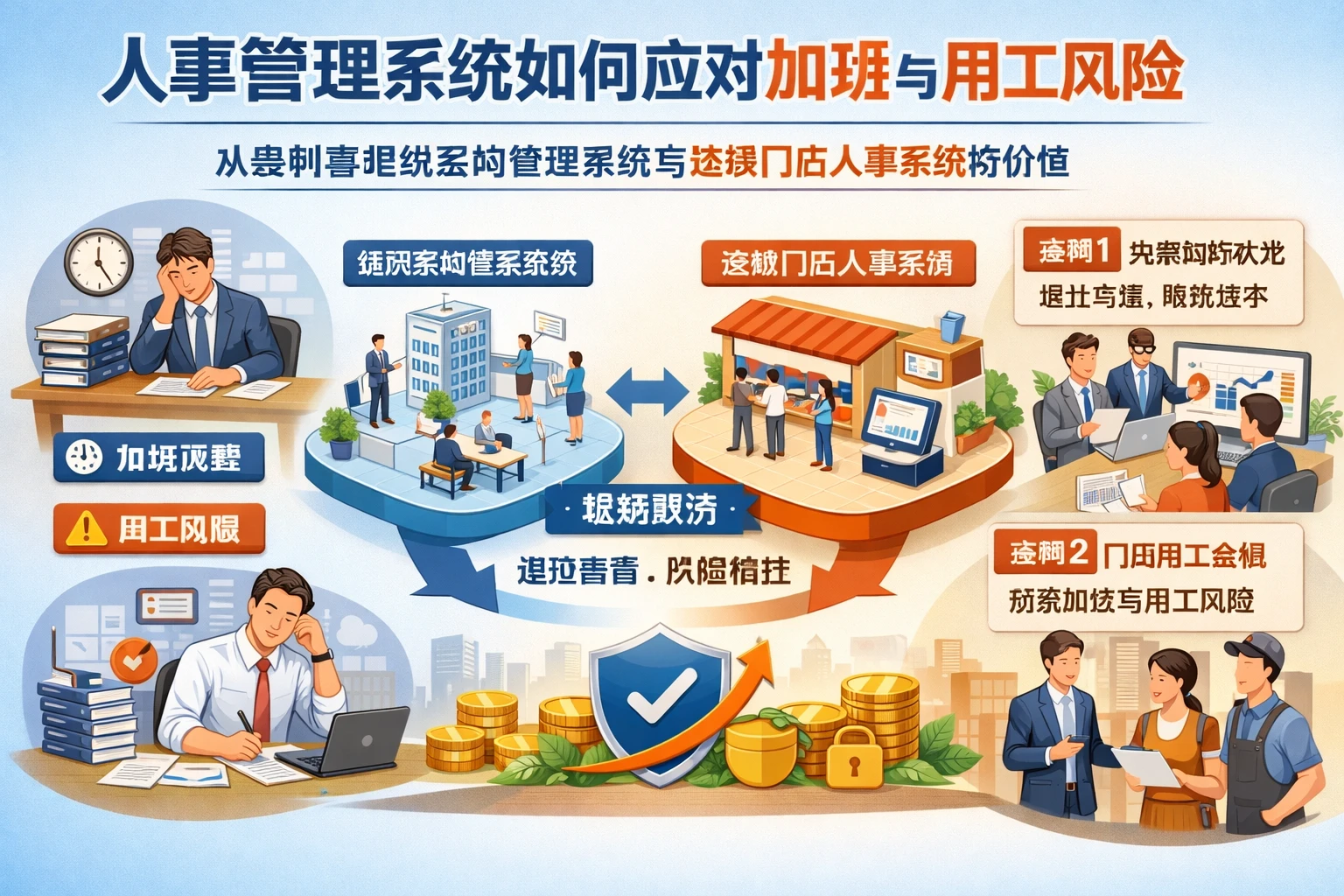 人事管理系统如何应对加班与用工风险：从案例看组织架构管理系统与连锁门店人事系统的价值