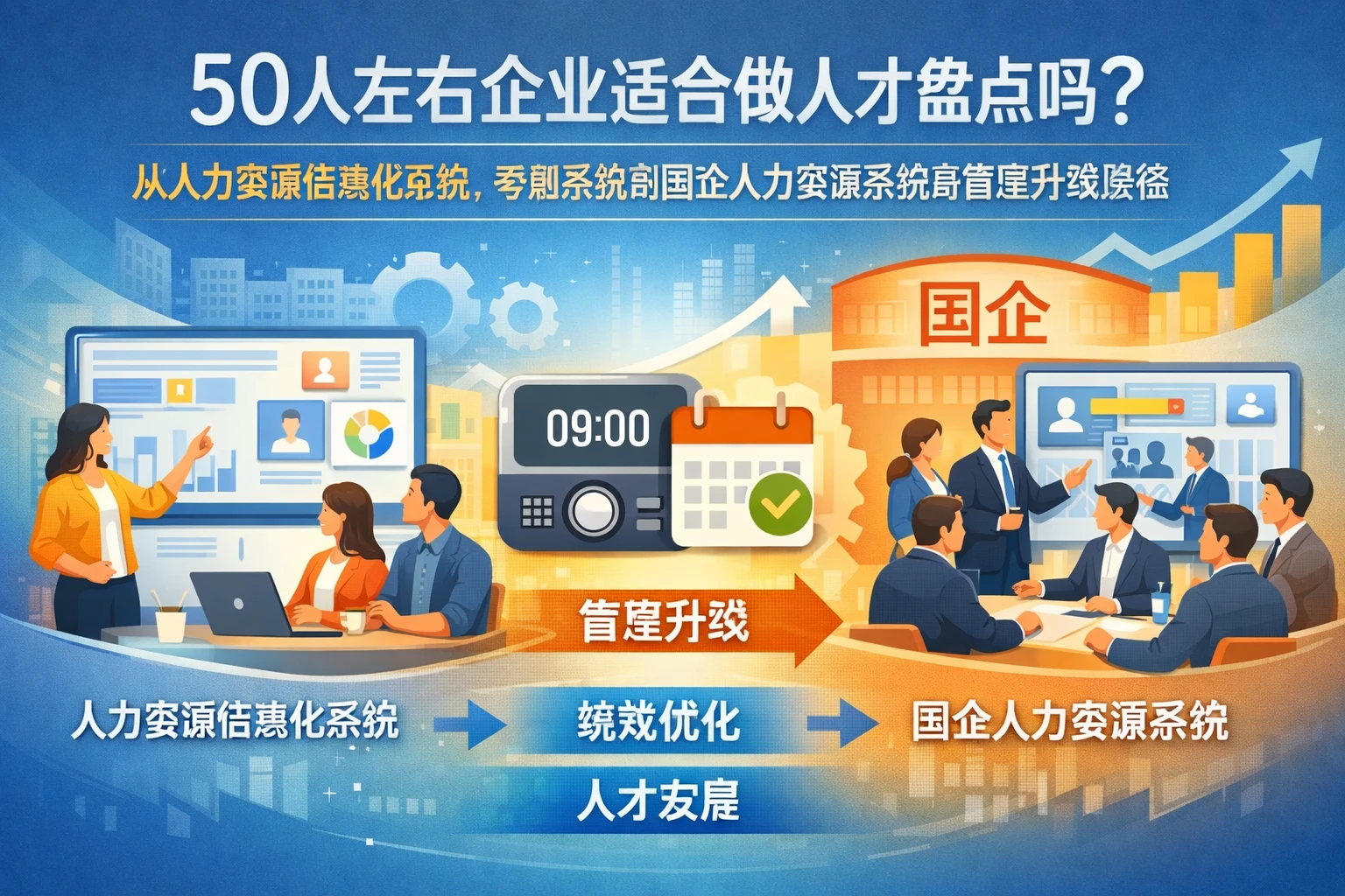 50人左右企业适合做人才盘点吗？从人力资源信息化系统、考勤系统到国企人力资源系统看管理升级路径