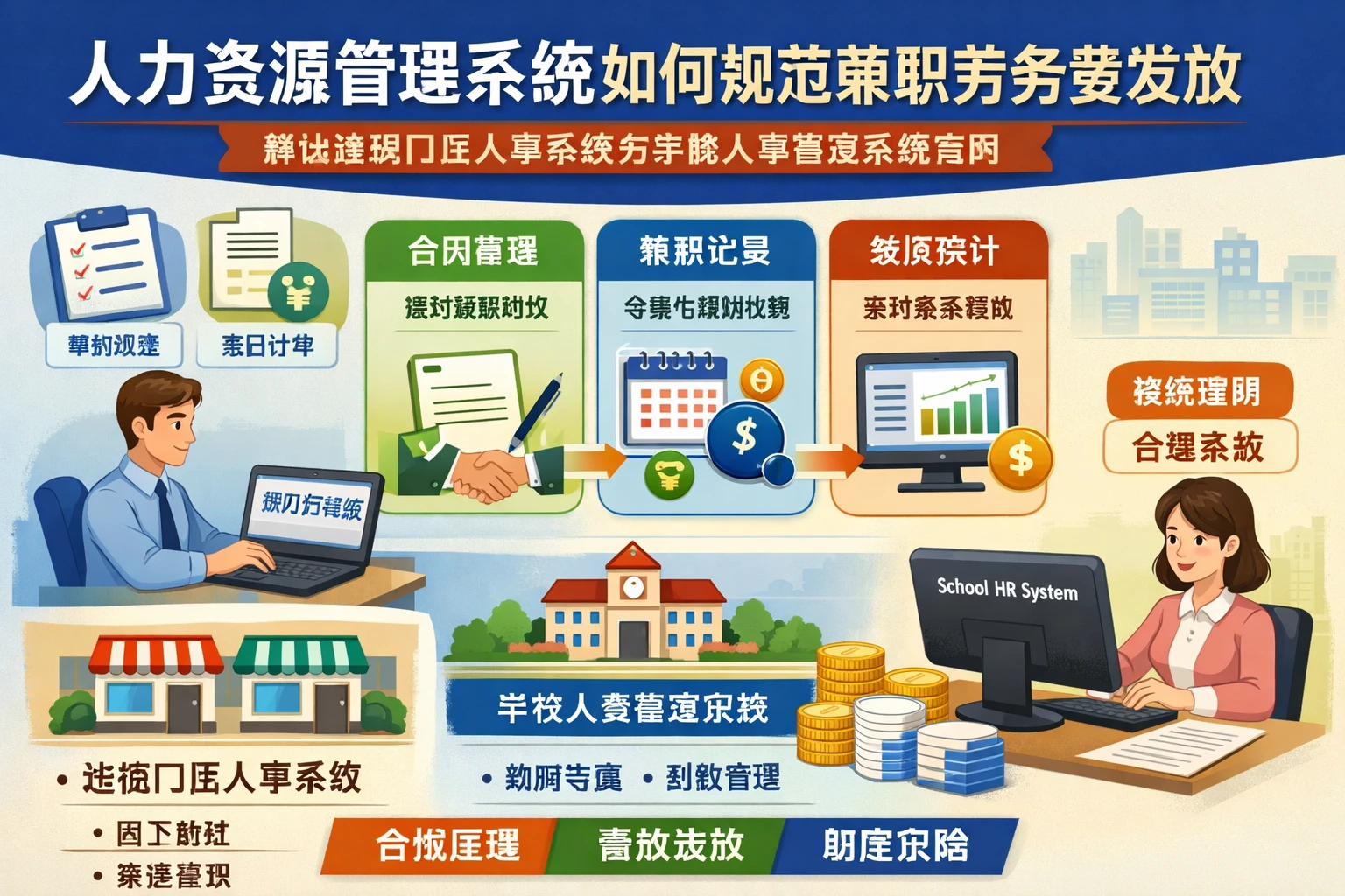 人力资源管理系统如何规范兼职劳务费发放：兼谈连锁门店人事系统与学校人事管理系统应用