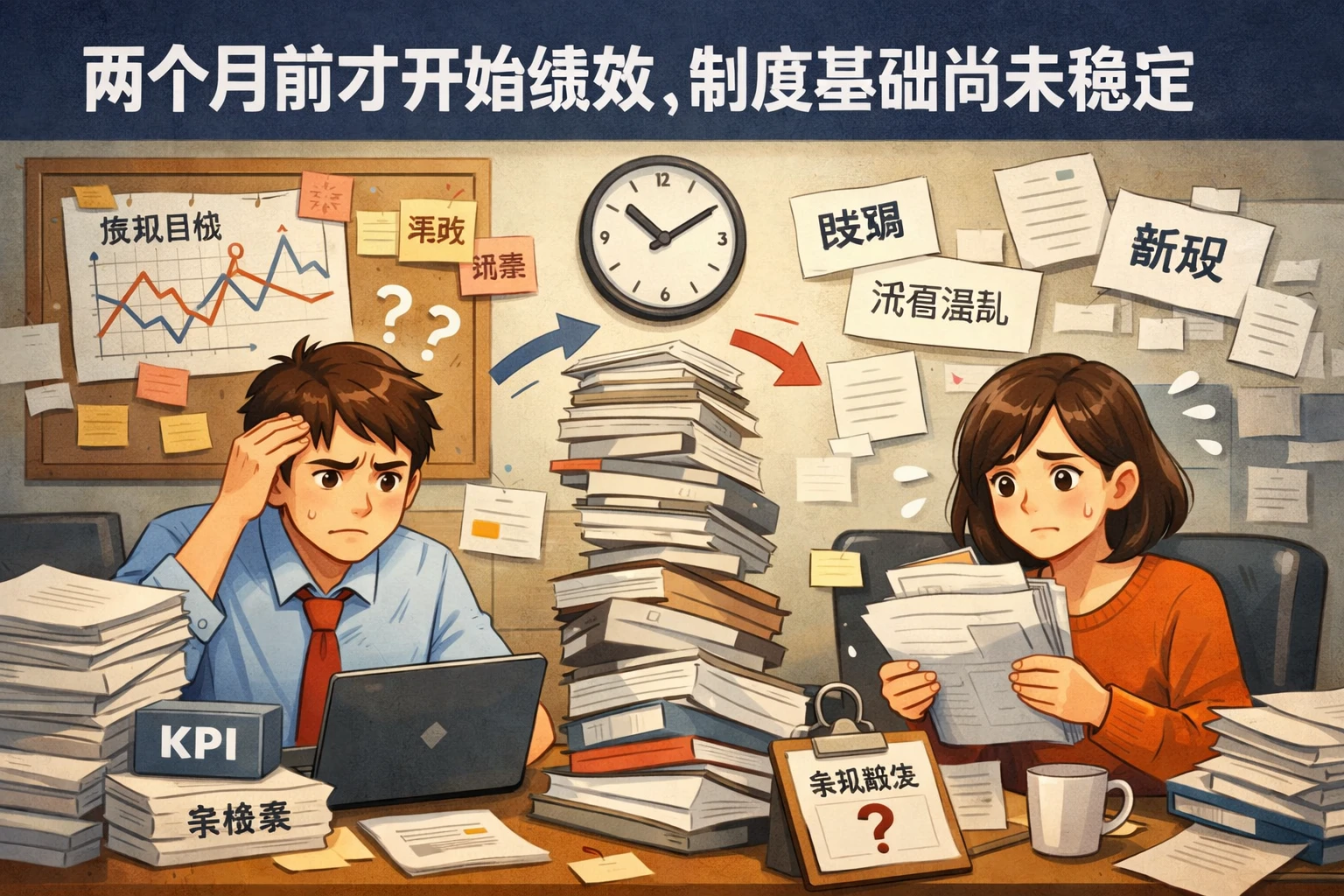 两个月前才开始绩效,制度基础尚未稳定