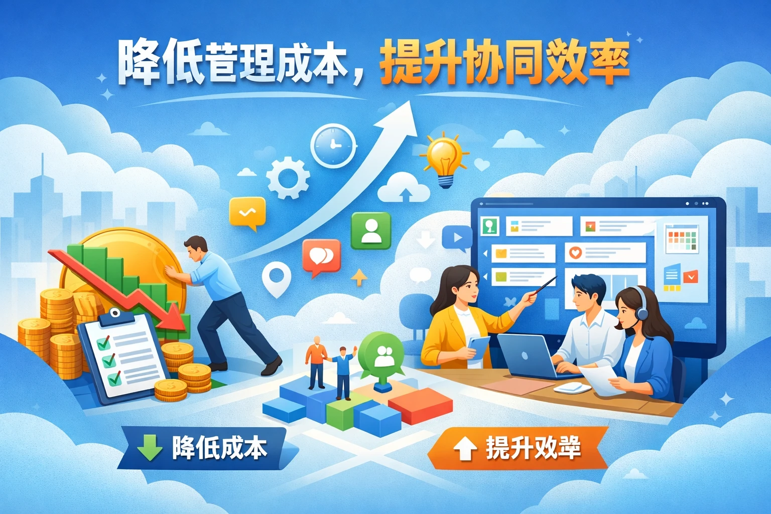 降低管理成本，提升协同效率