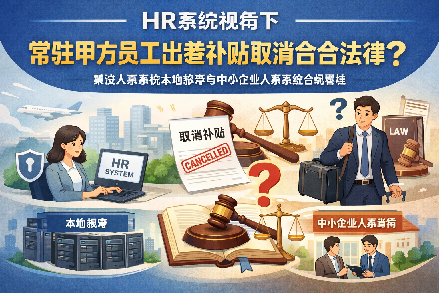 HR系统视角下，常驻甲方员工出差补贴取消是否合法？兼谈人事系统本地部署与中小企业人事系统合规管理