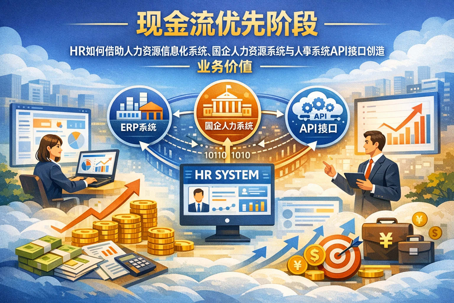 现金流优先阶段，HR如何借助人力资源信息化系统、国企人力资源系统与人事系统API接口创造业务价值