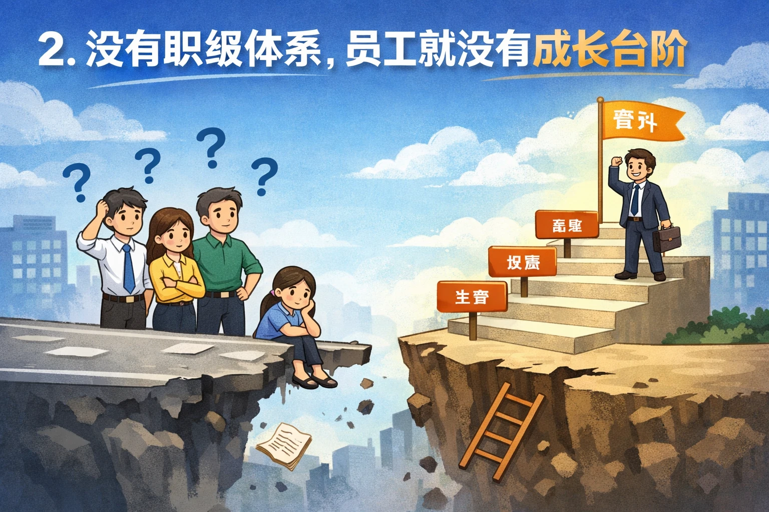 2. 没有职级体系，员工就没有成长台阶