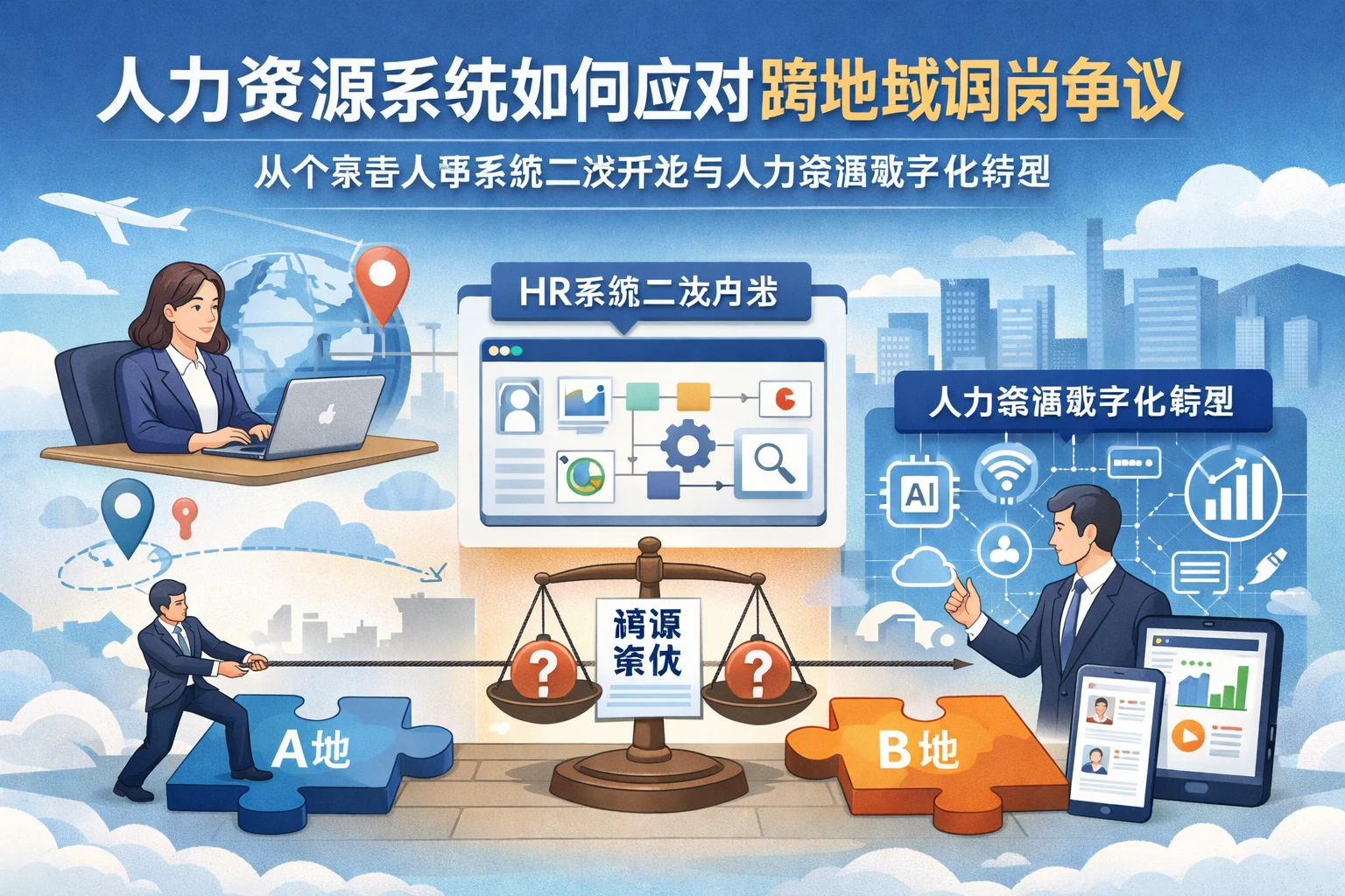 人力资源系统如何应对跨地域调岗争议：从个案看人事系统二次开发与人力资源数字化转型