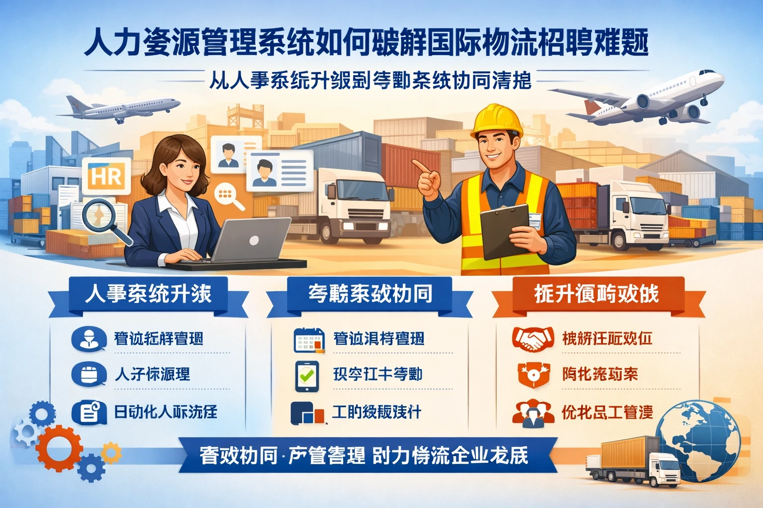 人力资源管理系统如何破解国际物流招聘难题：从人事系统升级到考勤系统协同落地