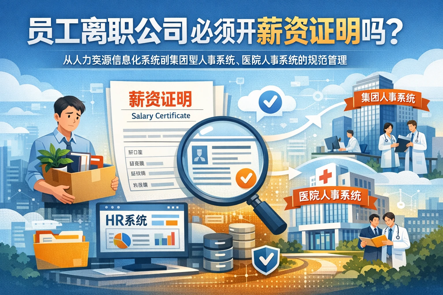 员工离职公司必须开薪资证明吗?从人力资源信息化系统到集团型人事系统、医院人事系统的规范管理