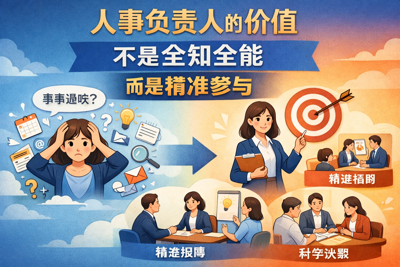 人事负责人的价值，不是全知全能，而是精准参与