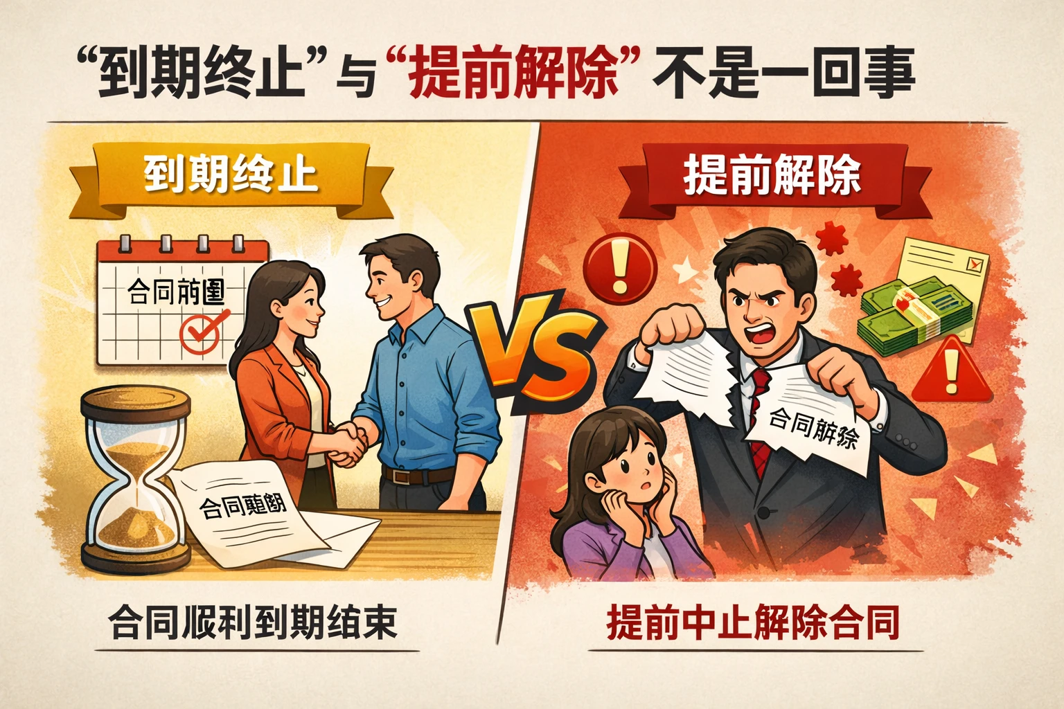 到期终止与提前解除不是一回事