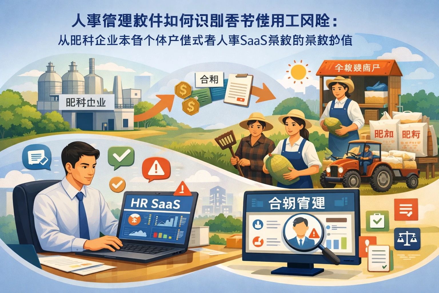 人事管理软件如何识别季节性用工风险:从肥料企业承包个体户模式看人事SaaS系统的合规价值