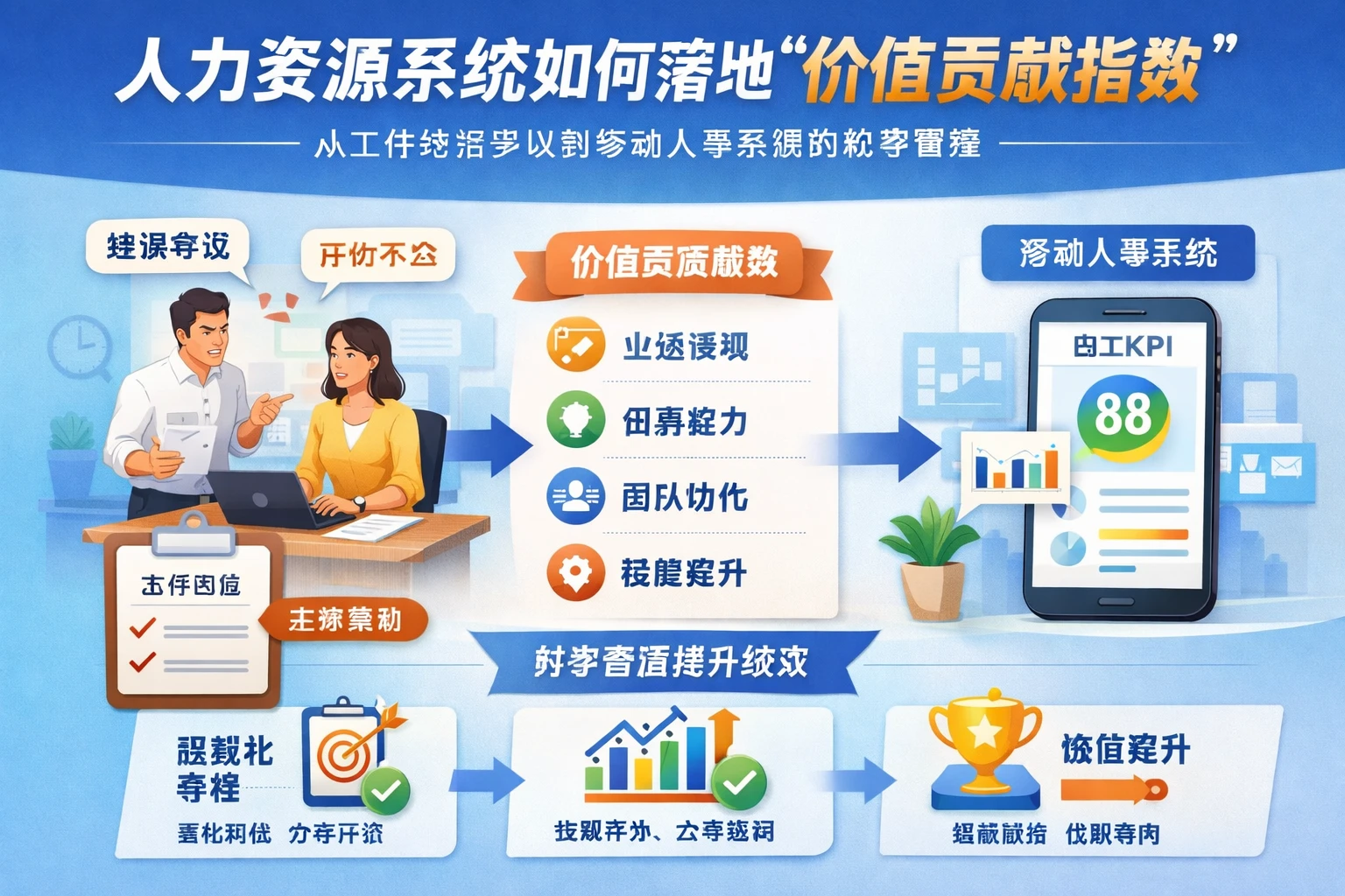 人力资源系统如何落地“价值贡献指数”：从工作总结争议到移动人事系统的科学管理