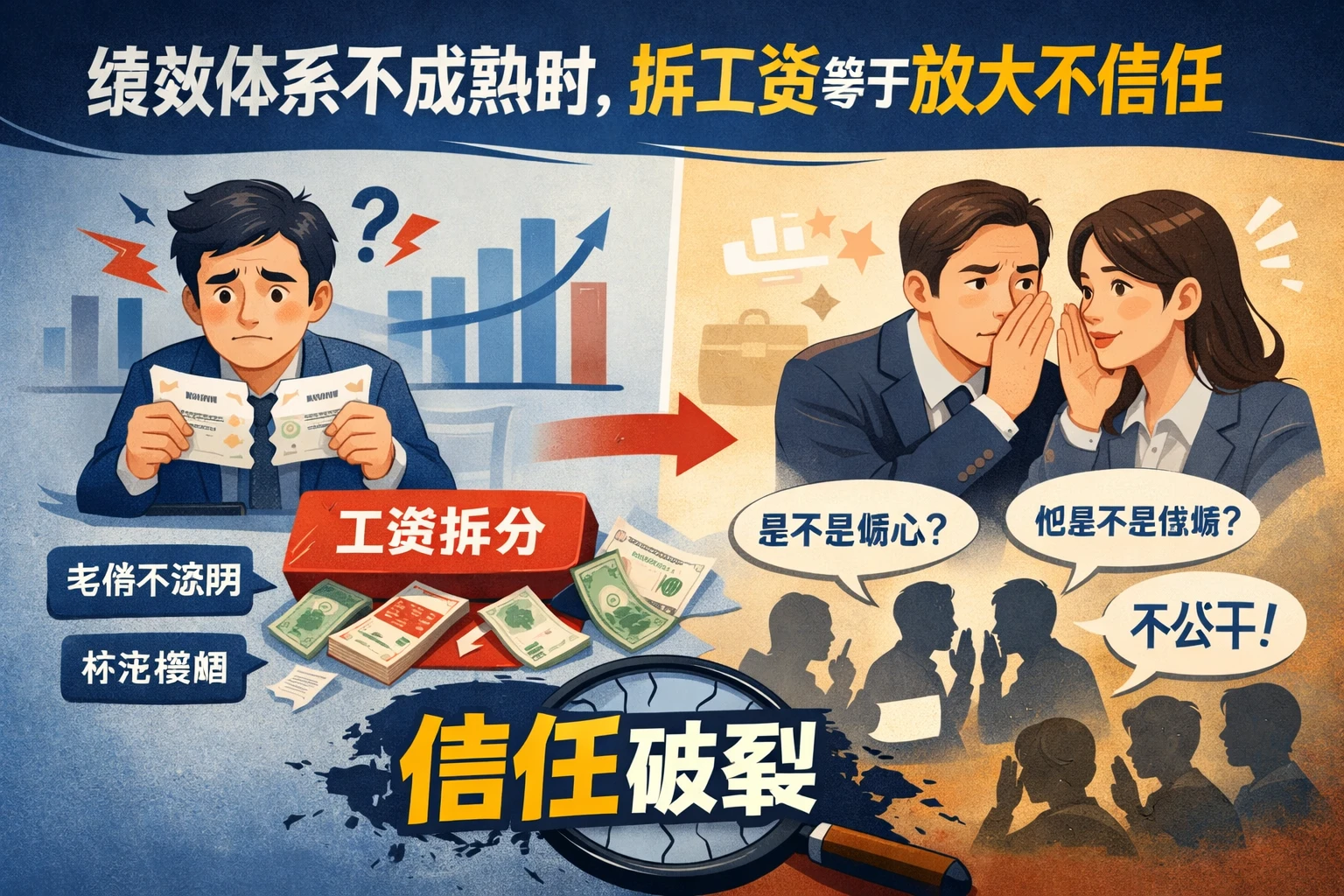 绩效体系不成熟时，拆工资等于放大不信任