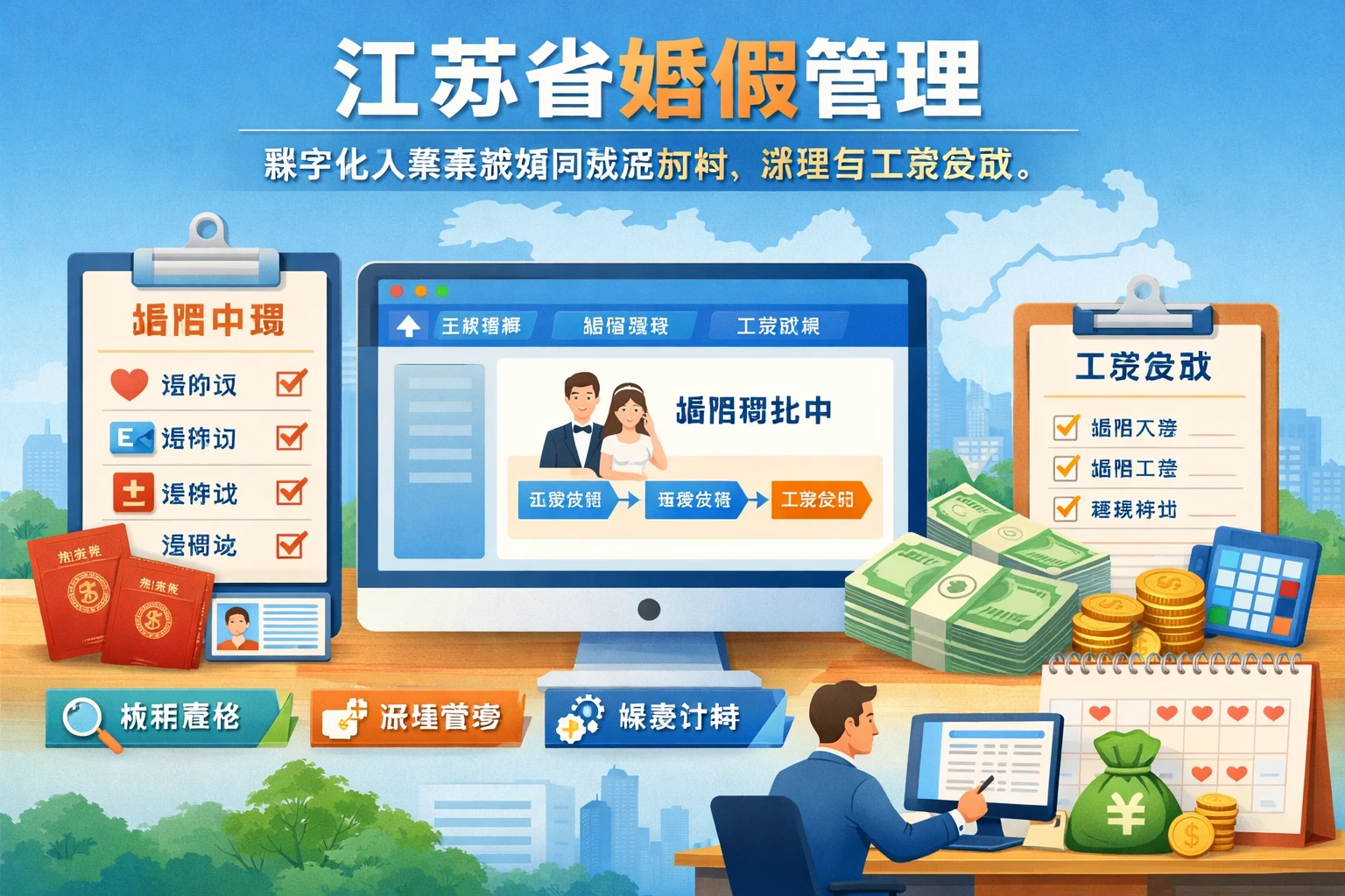 HR管理软件视角下的江苏省婚假管理:数字化人事系统如何规范材料、流程与工资发放