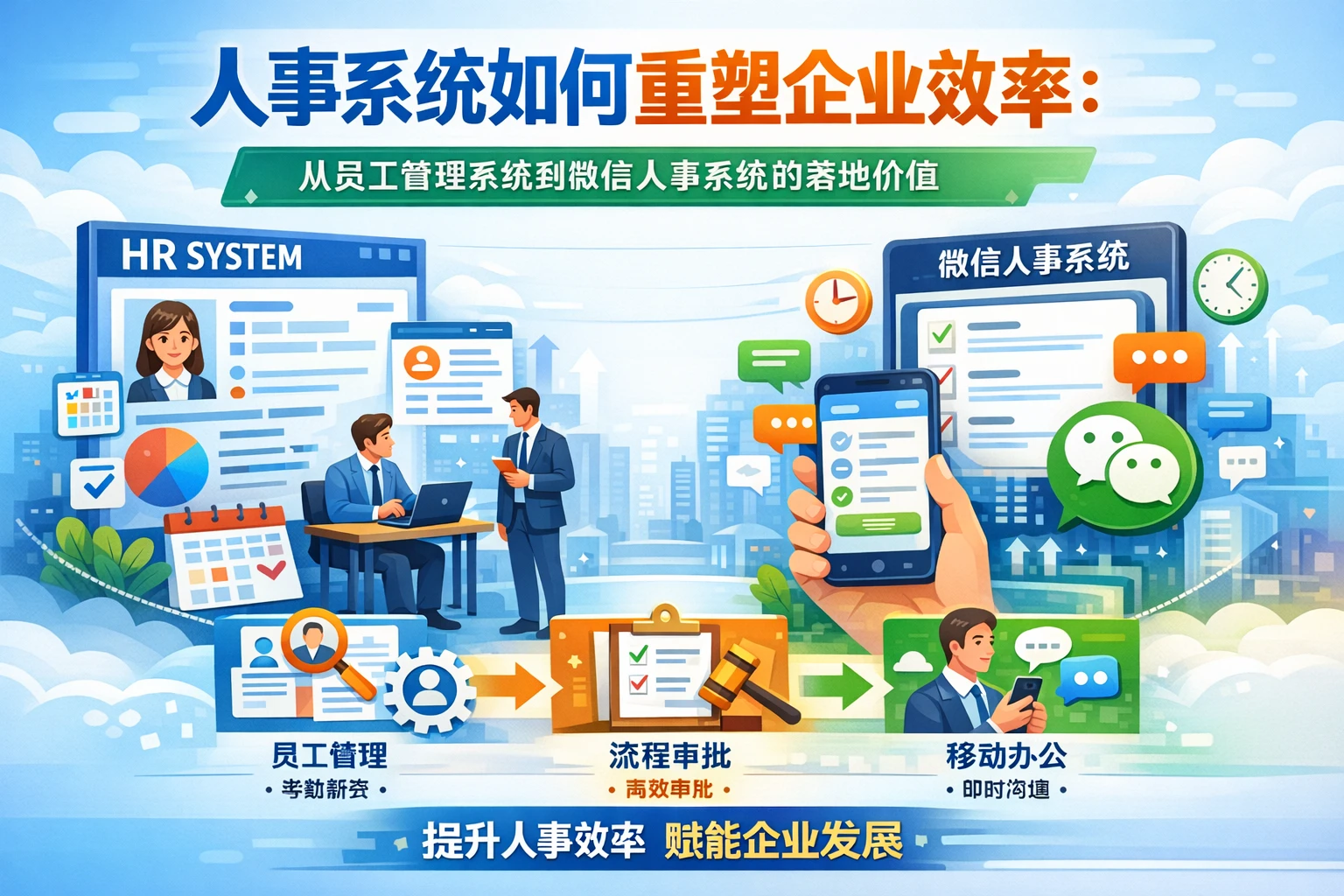 人事系统如何重塑企业效率:从员工管理系统到微信人事系统的落地价值