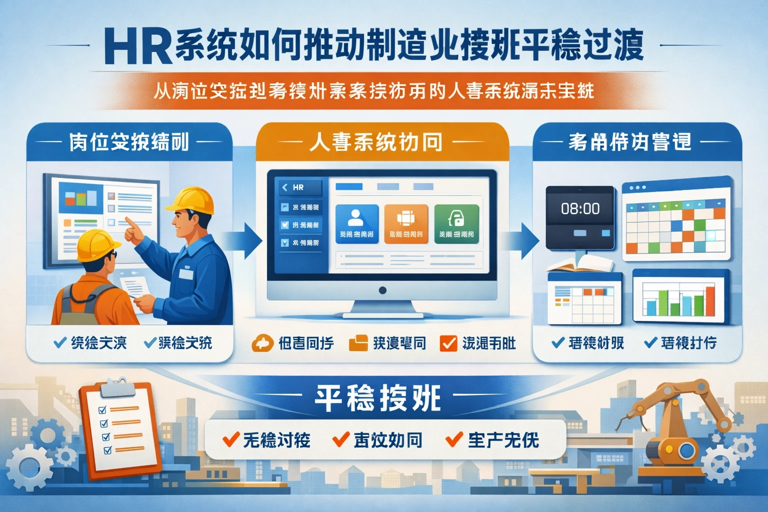 HR系统如何推动制造业接班平稳过渡：从岗位交接到考勤排班系统协同的人事系统演示实践