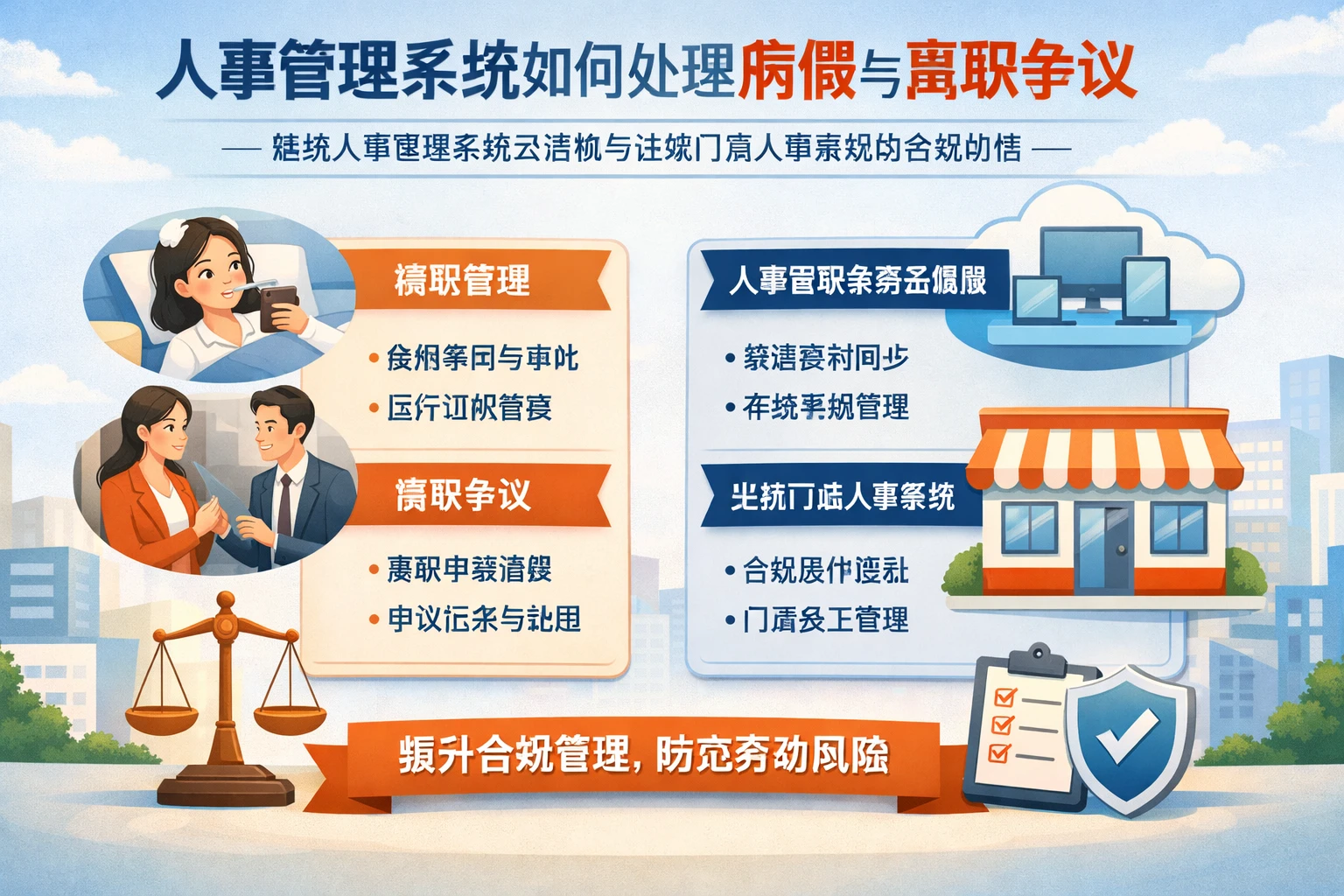 人事管理系统如何处理病假与离职争议：兼谈人事管理系统云端版与连锁门店人事系统的合规价值