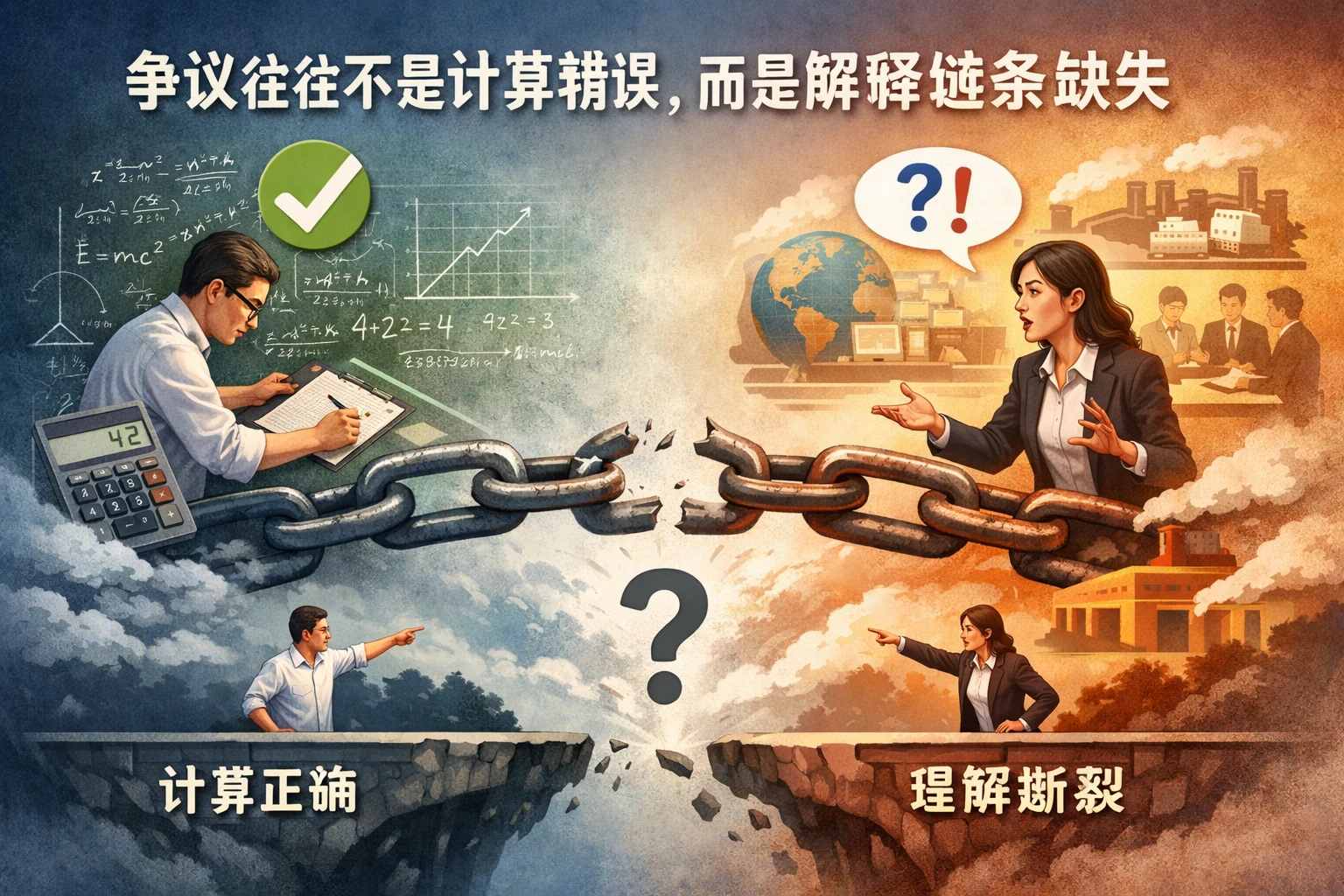 争议往往不是计算错误，而是解释链条缺失