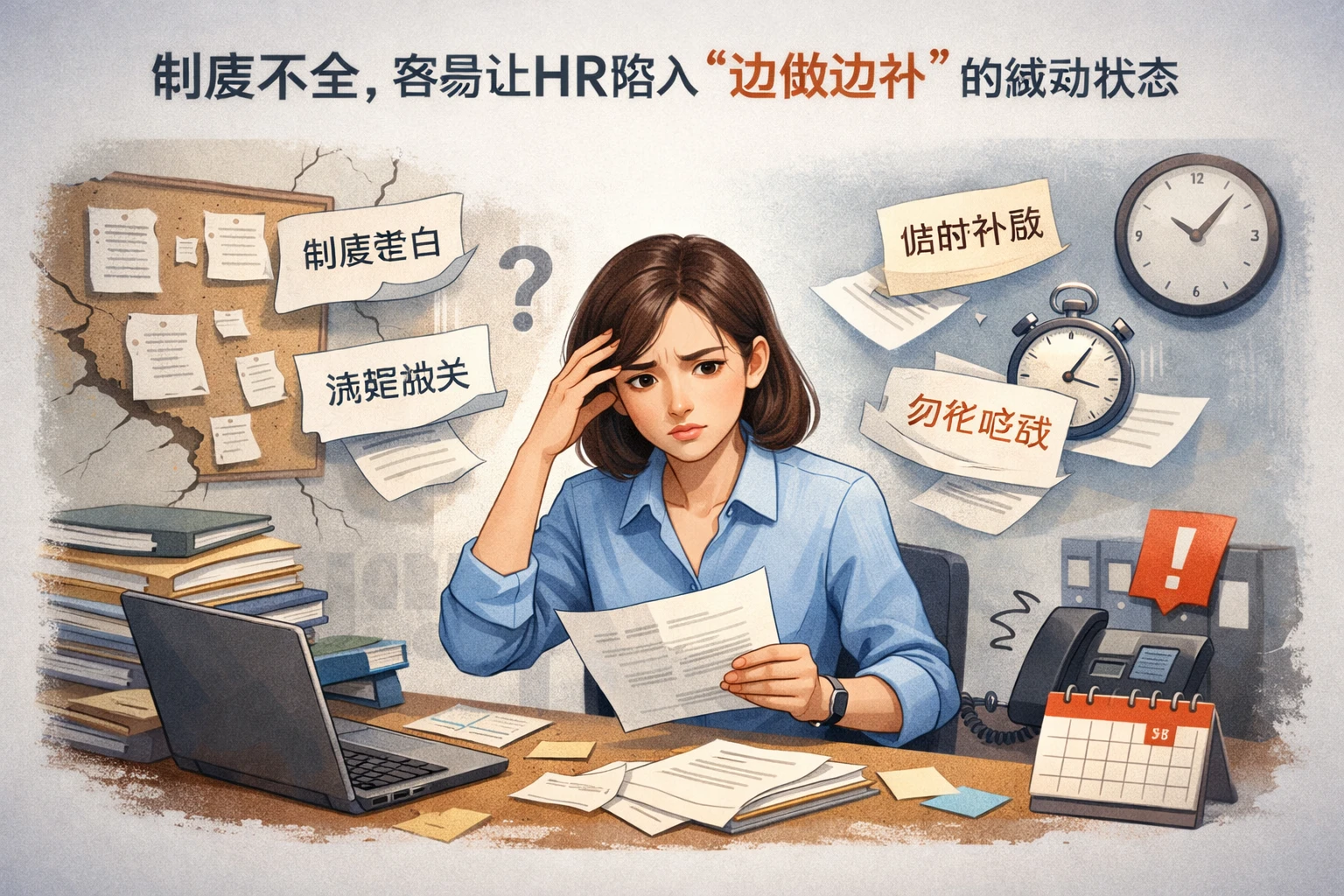 制度不全，容易让HR陷入“边做边补”的被动状态