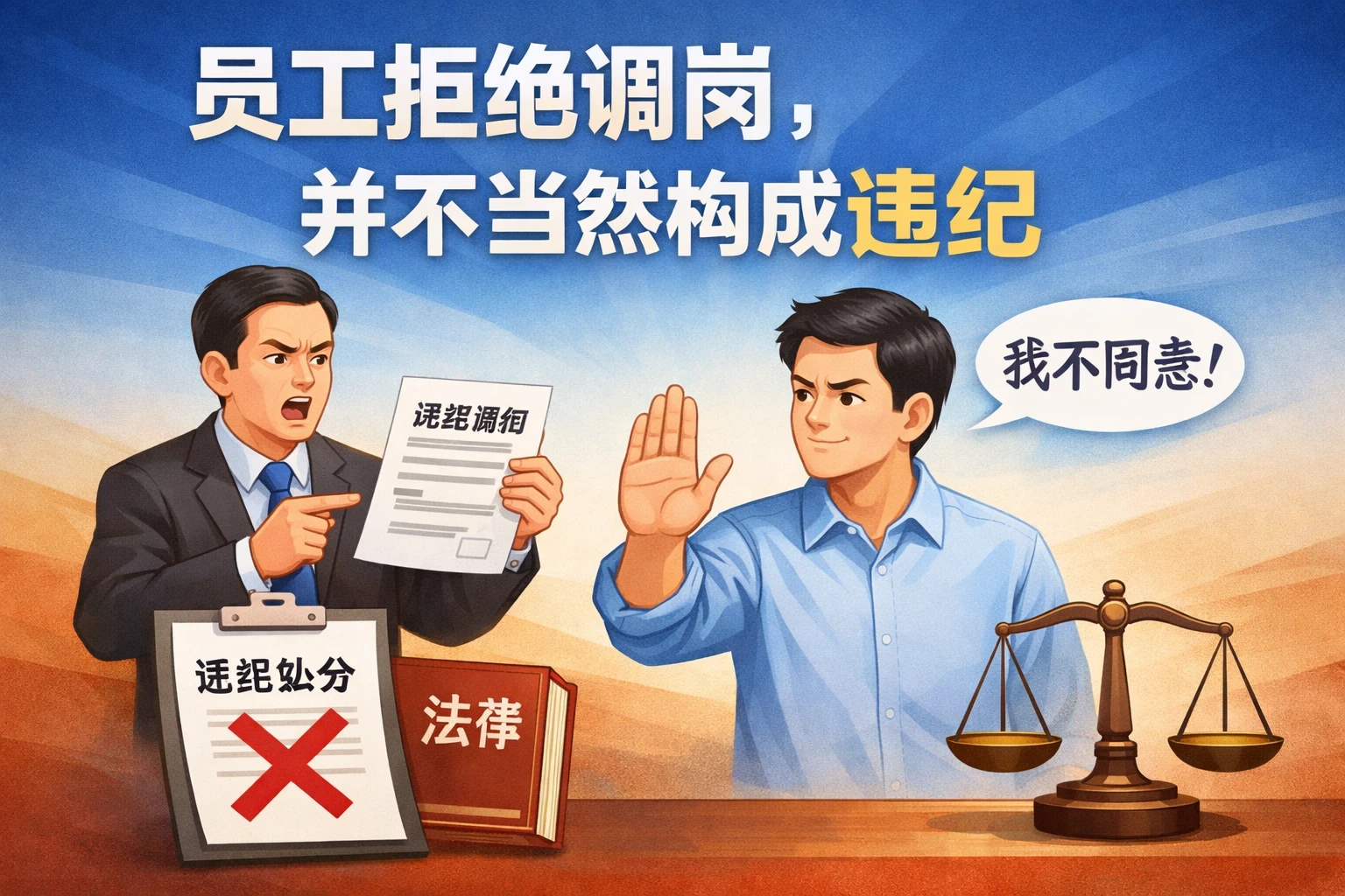 员工拒绝调岗，并不当然构成违纪