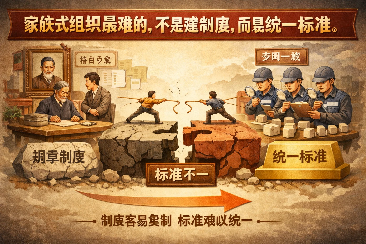 家族式组织最难的,不是建制度,而是统一标准