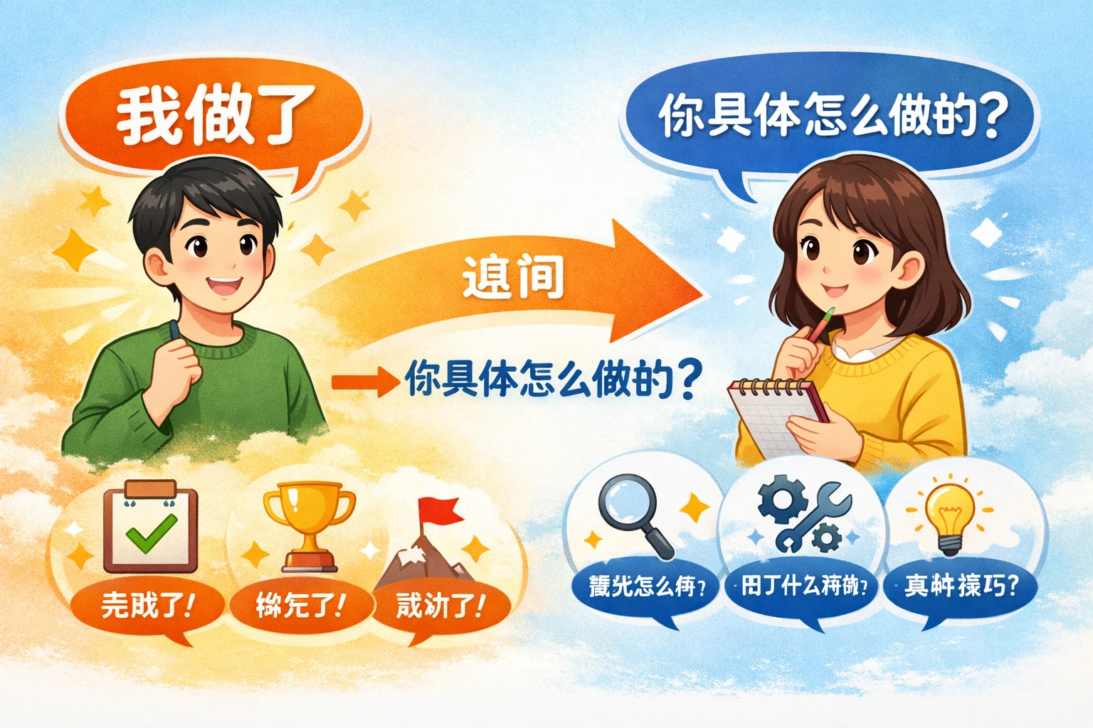 从“我做了”追问到“你具体怎么做的”