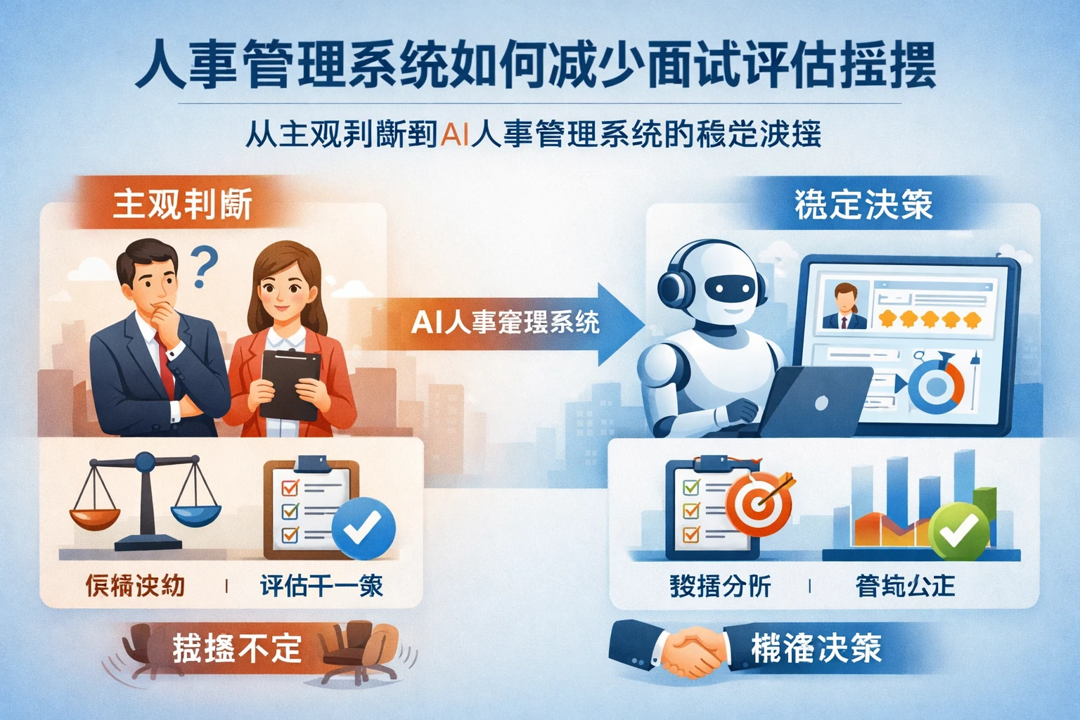 人事管理系统如何减少面试评估摇摆：从主观判断到AI人事管理系统的稳定决策