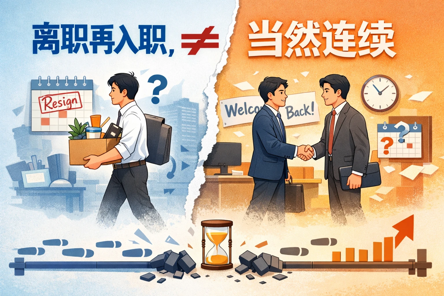 离职再入职，不等于当然连续