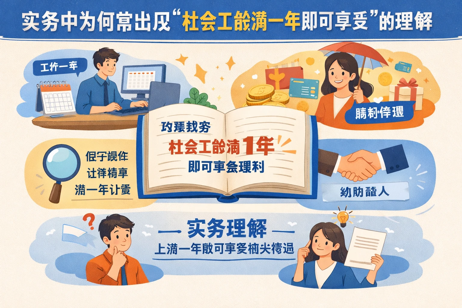 实务中为何常出现“社会工龄满一年即可享受”的理解