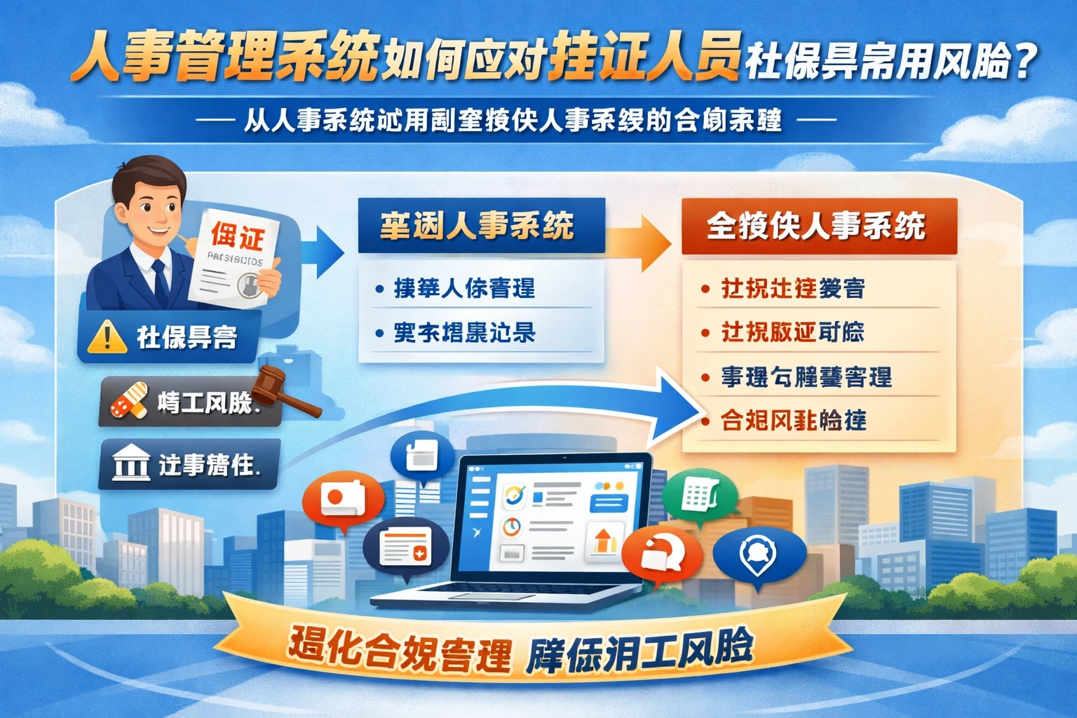 人事管理系统如何应对挂证人员社保异常用工风险：从人事系统试用到全模块人事系统的合规实践