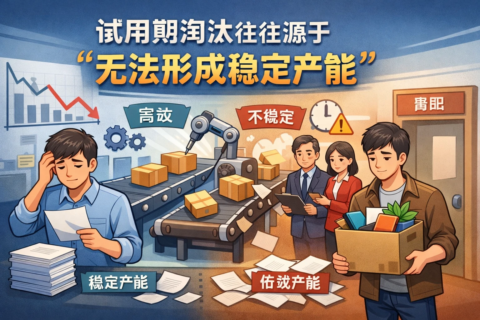 试用期淘汰往往源于“无法形成稳定产能”