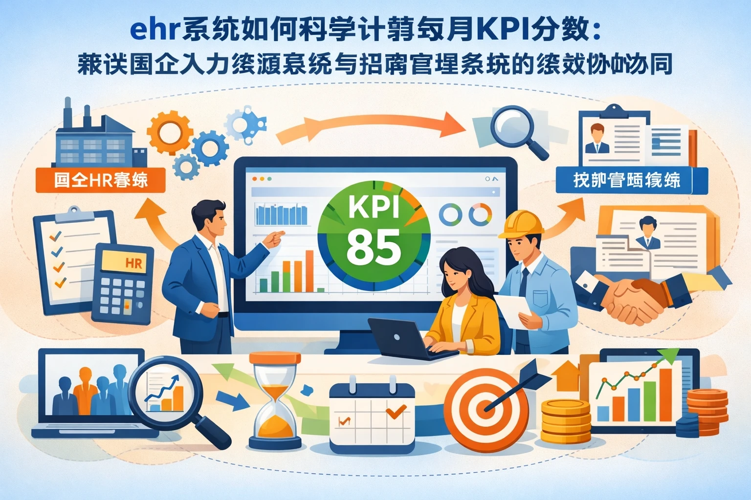 ehr系统如何科学计算每月KPI分数：兼谈国企人力资源系统与招聘管理系统的绩效协同